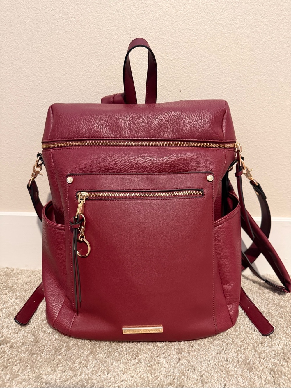 Poppy & Peonies Berry Commuter Backpack